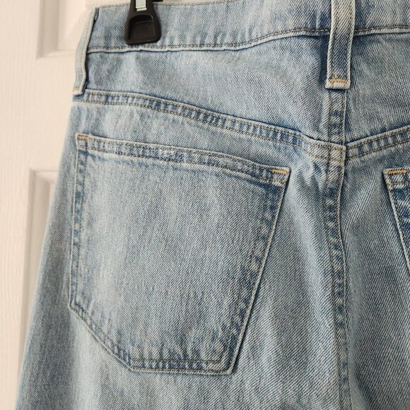 J. Crew Light Wash Raw Hem High Rise Straight Leg Slim Boyfriend Jean - Size 28 - Picture 12 of 12